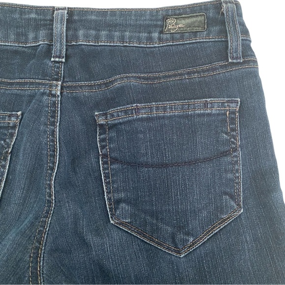 Paige Laurel Canyon Jeans 25 Low Rise Flare Dark Wash Lightweight Denim - Picture 5 of 9